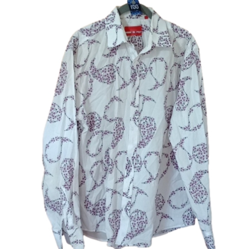 Saks Fifth Avenue RED Paisley Print size L
